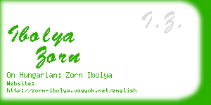 ibolya zorn business card